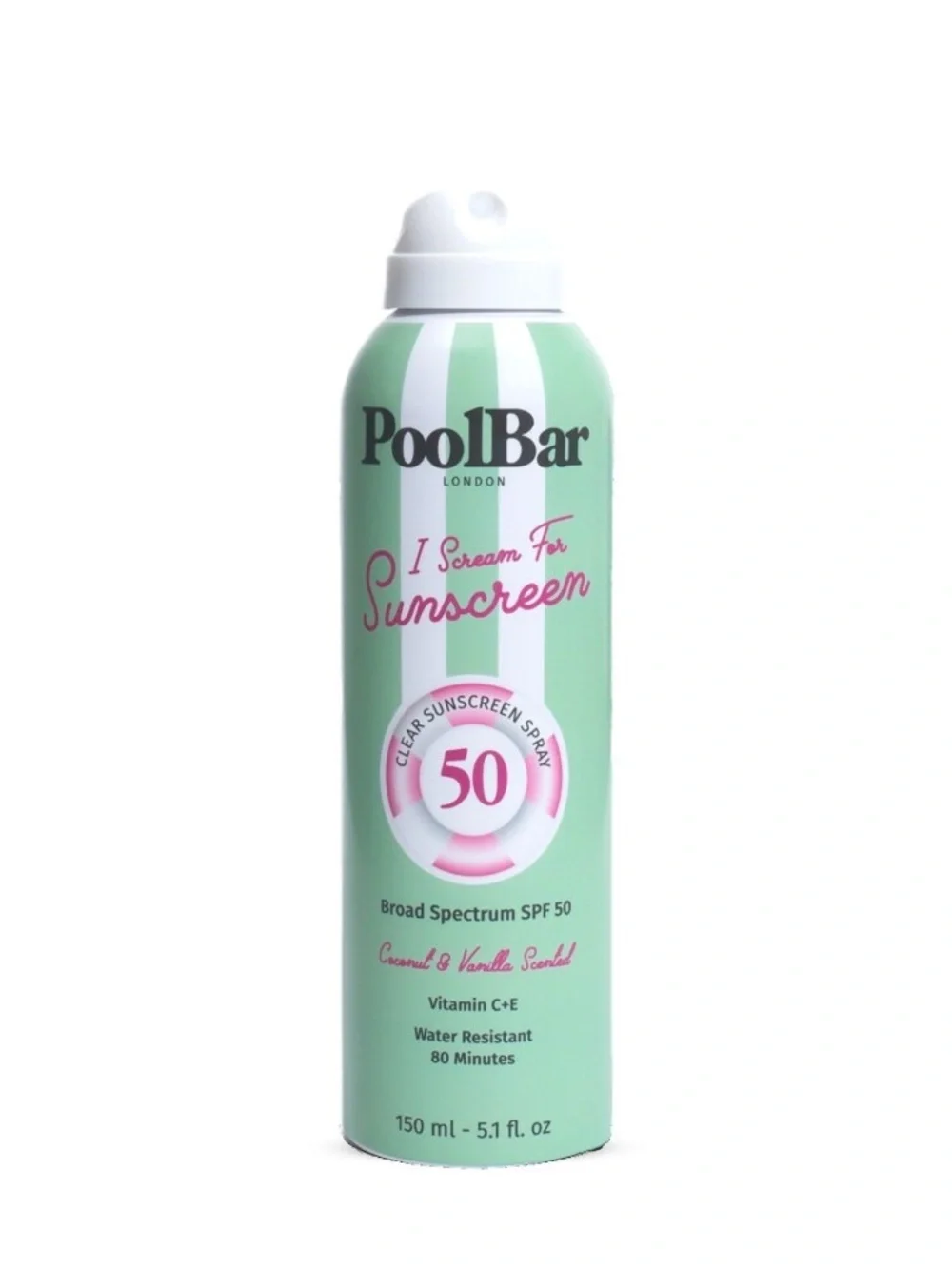 NEW POOLBAR SPRAY SUNSCREEN SPF 50 Clear vitamin C+E coconut vanilla elta md uv